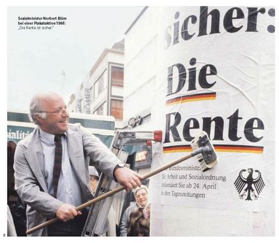 Norbert Blüm 1986 Die Rente ist sicher