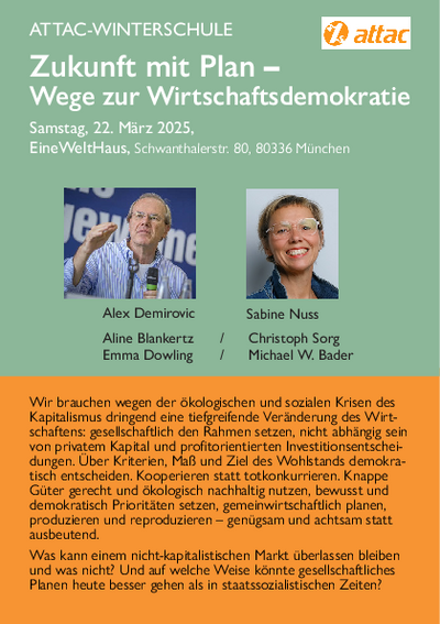 Winterschule "Zukunft mit Plan", Flyer Seite 1